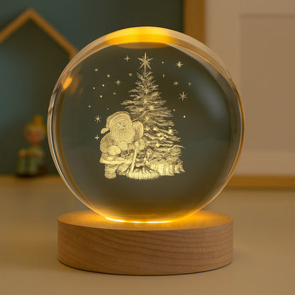 3D-Weihnachtskugel-Nachtlicht – Sanftes Licht & Magie