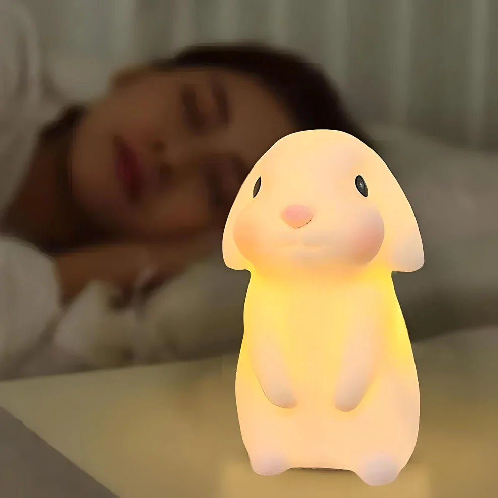 veilleuse en vinyle forme lapin éclairée

