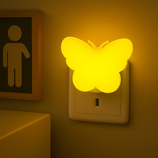veilleuse papillon sur prise murale

