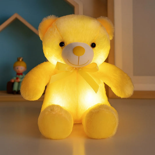veilleuse peluche ours 40 cm lumière douce

