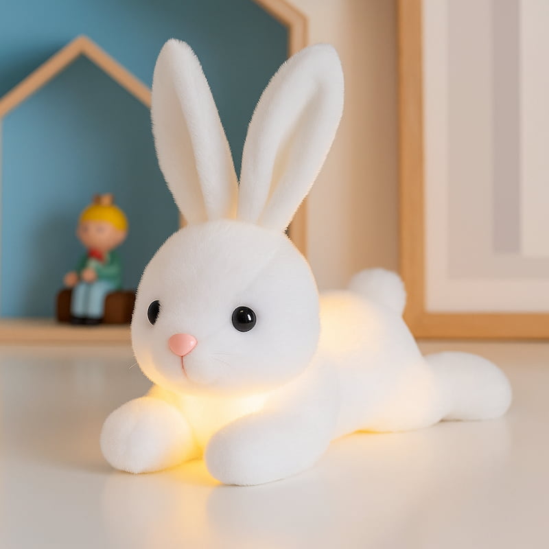 Veilleuse peluche lapin – Douceur lumière magique