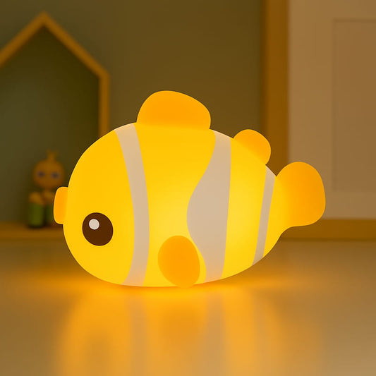 veilleuse bebe poisson clown lumiere douce