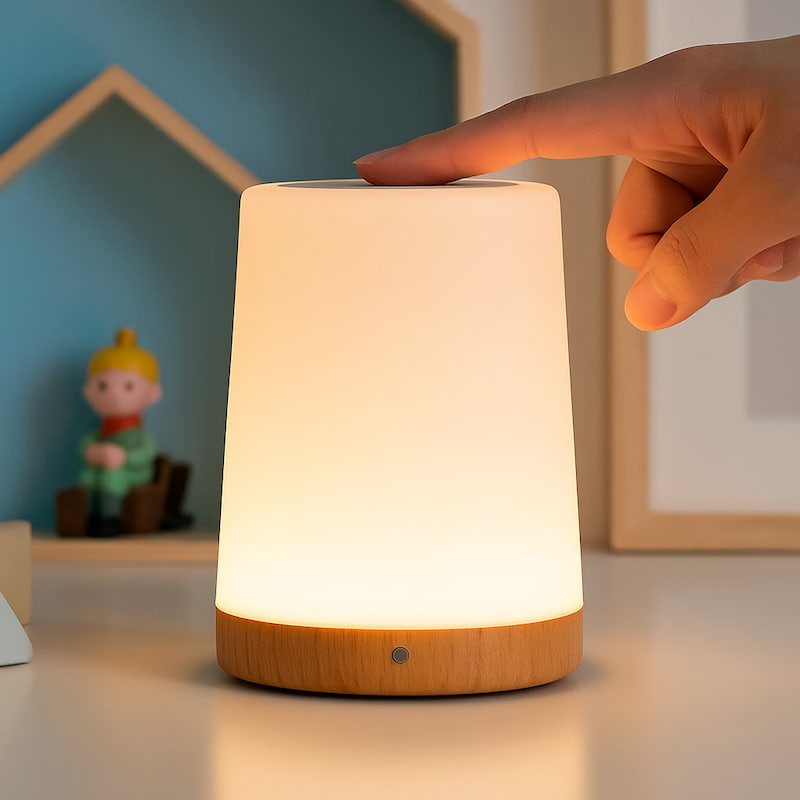veilleuse tactile rechargeable LED avec télécommande