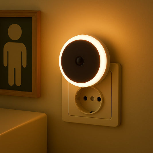 veilleuse ronde murale à capteur de lumière