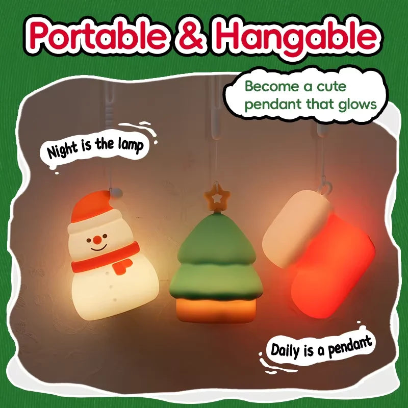 boîte cadeau veilleuse chaussette festive