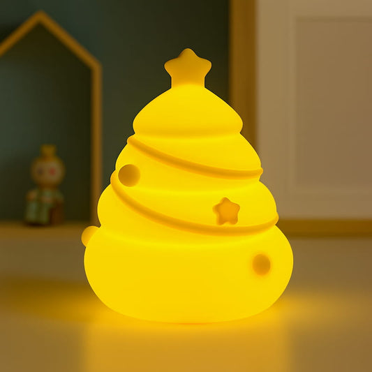 veilleuse bébé sapin silicone lumière douce