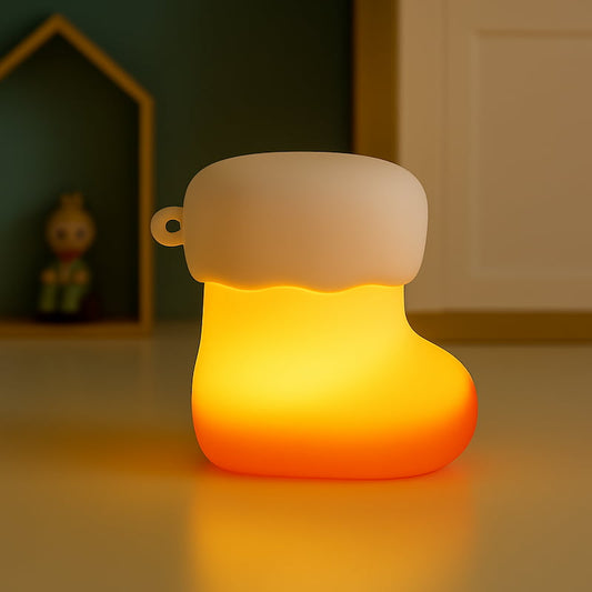 veilleuse chaussette Noël silicone bébé