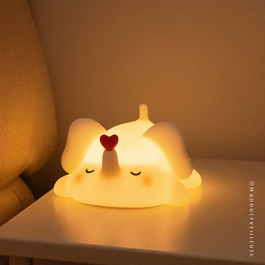 veilleuse bébé éléphant silicone lumière douce